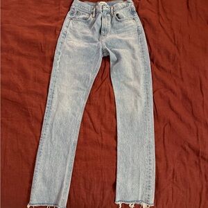 Agolde Light Blue Straight Leg Jeans